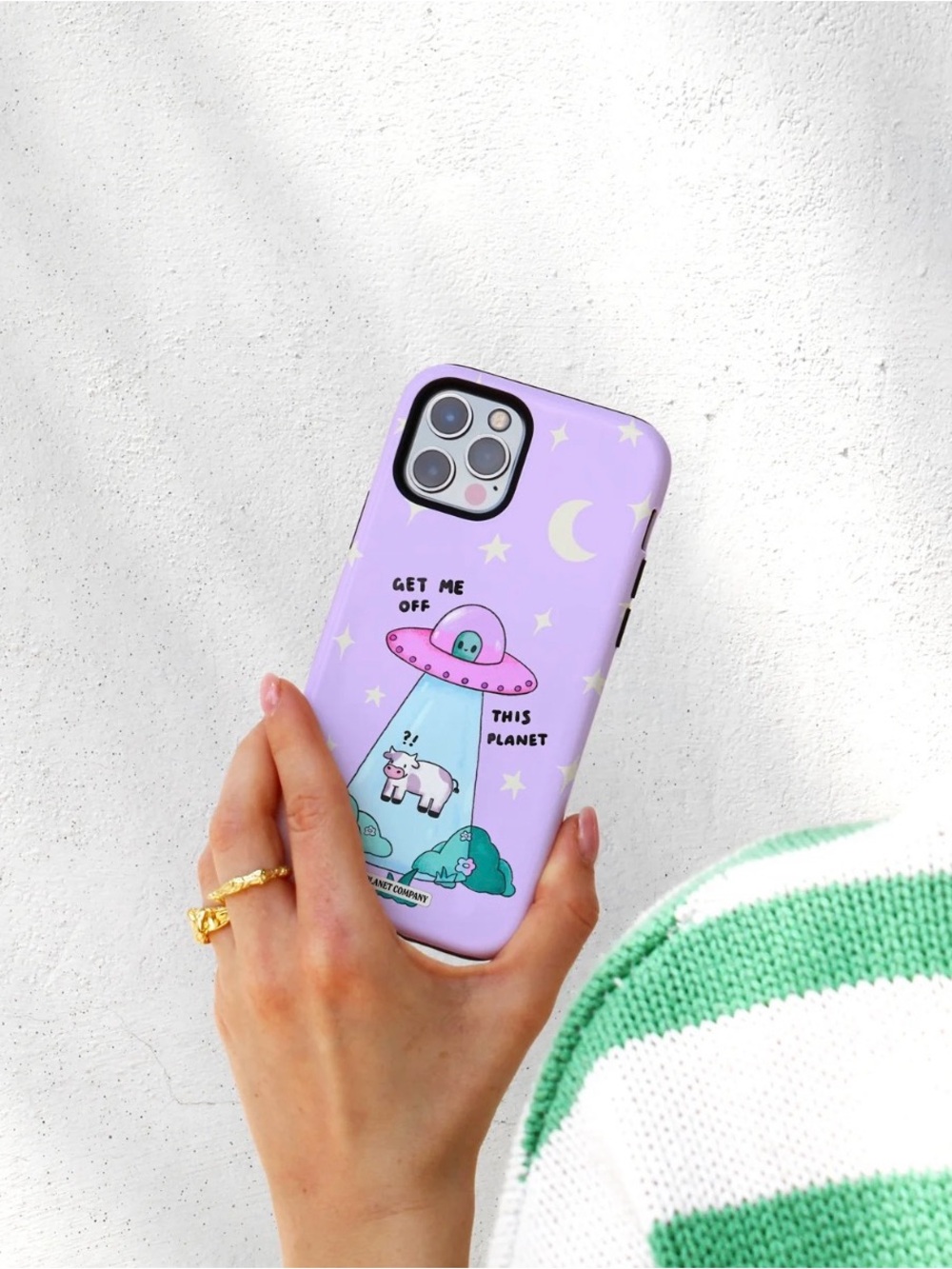 Kinder Planet iPhone 18 Pro Tough Case Cow Get Me Off This Planet BNNU